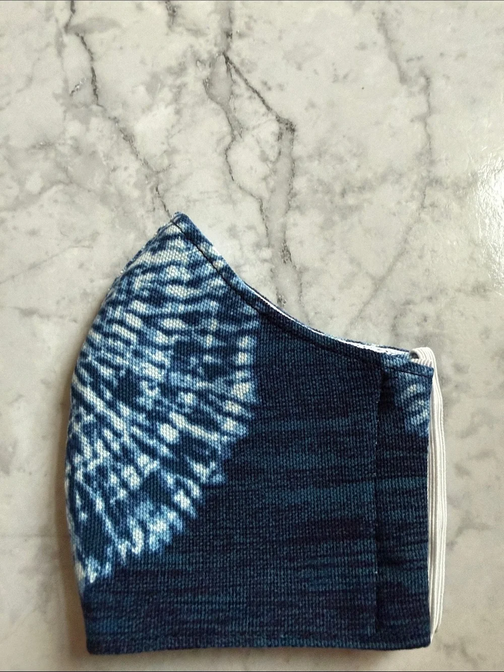 Kids Blue Tie-Dye Face Mask